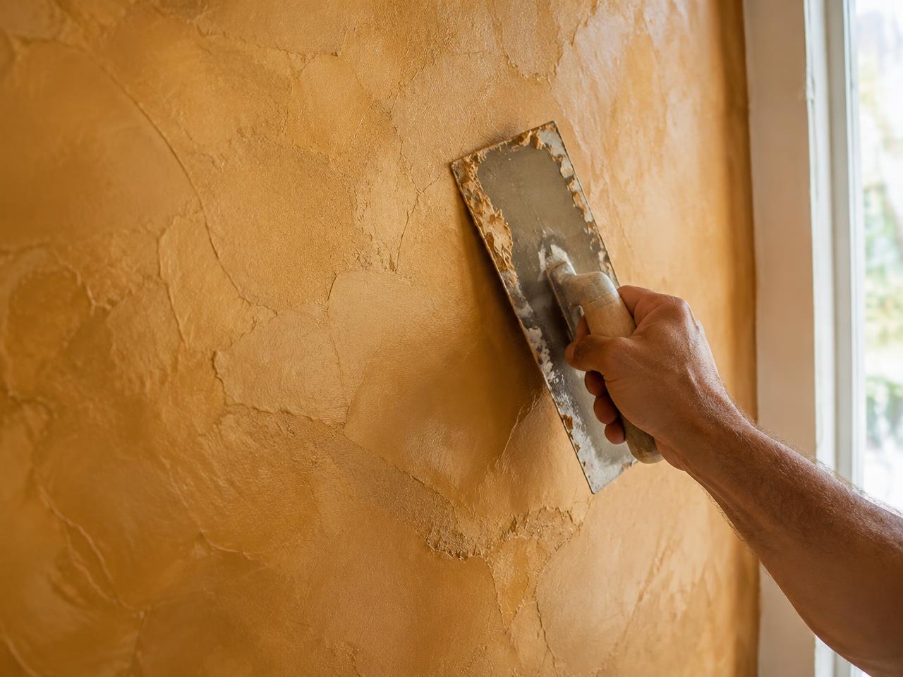 Aplicarea unei tencuieli decorative venețiene cu gletiera